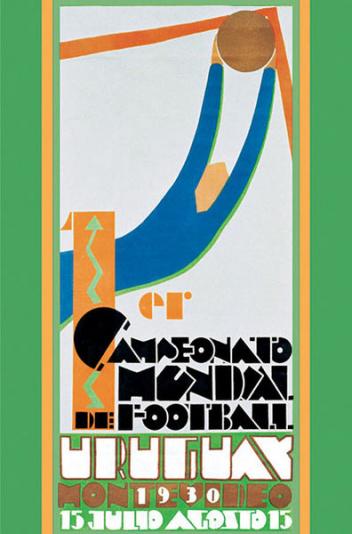 Poster prvog Svjetskog nogometnog prvenstva održanog u Urugvaju 1930. godine